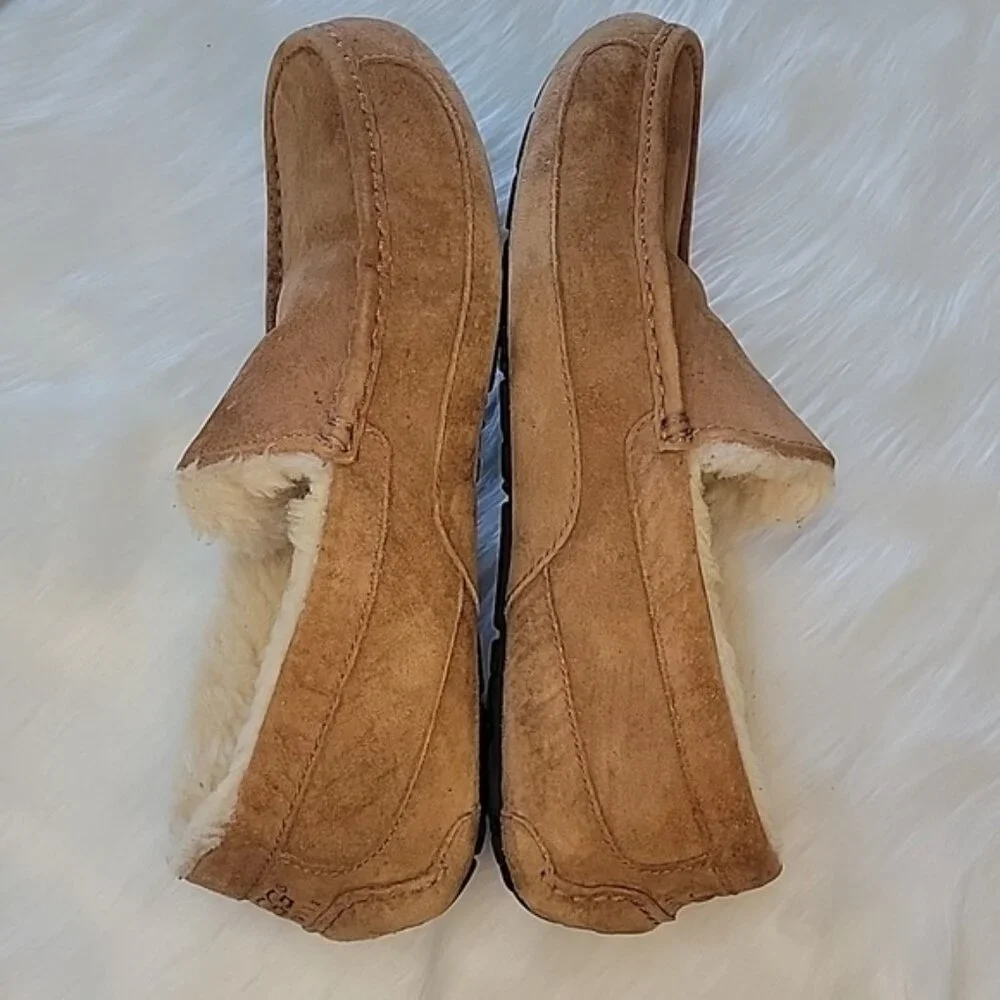 UGG AUSTRALIA Men's Chestnut Ascot Slip On Wool Lined Boho‎ Moccasin Slippers 11